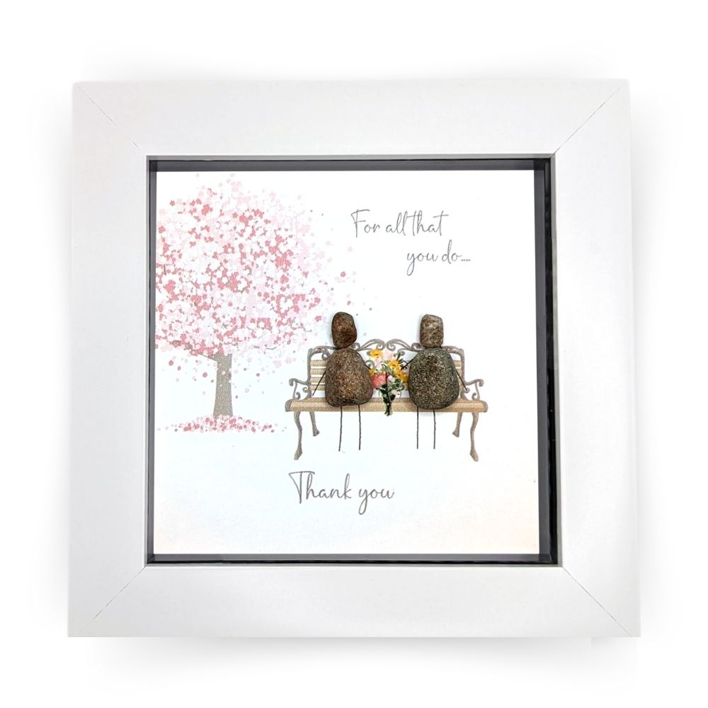 La De Da! Thank You Mini Pebble Art Friendship Thank You Framed Print Gift Idea