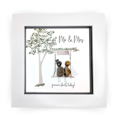 La De Da! Forever Starts Today Mini Pebble Art Wedding Framed Print Gift Idea