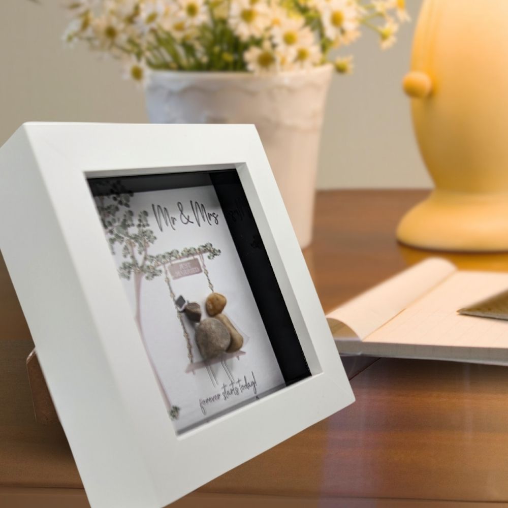 La De Da! Forever Starts Today Mini Pebble Art Wedding Framed Print Gift Idea