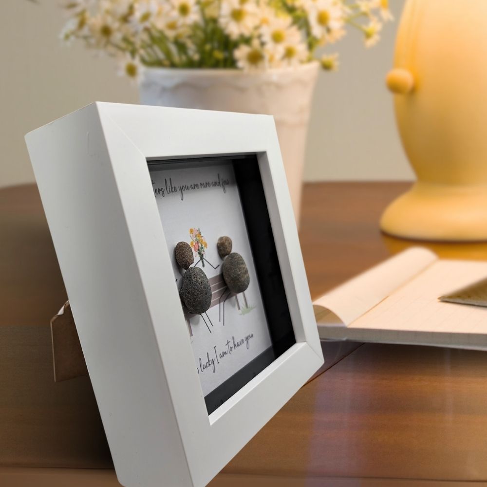 La De Da! Daughter Lucky To Have You Mini Pebble Art Framed Print Gift Idea