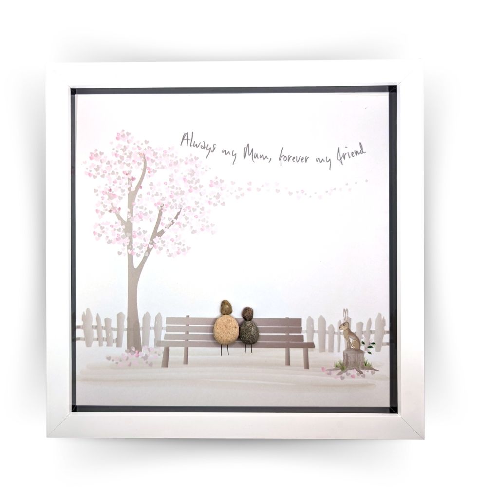 La De Da! Always My Mum 10"Pebble Art Cherry Blossom Tree Framed Print Gift Idea
