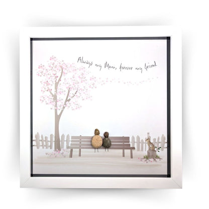 La De Da! Always My Mum 10"Pebble Art Cherry Blossom Tree Framed Print Gift Idea