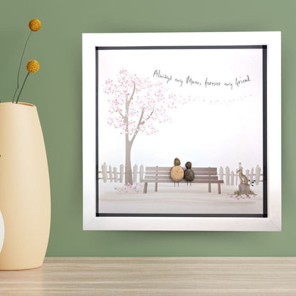 La De Da! Always My Mum 10"Pebble Art Cherry Blossom Tree Framed Print Gift Idea