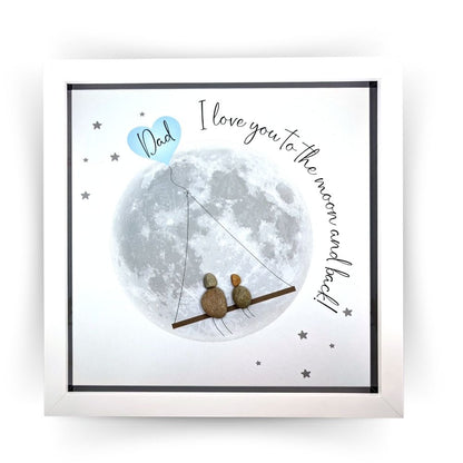 La De Da! Dad I Love You 10"Pebble Art Framed Print Gift Idea