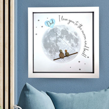 La De Da! Dad I Love You 10"Pebble Art Framed Print Gift Idea