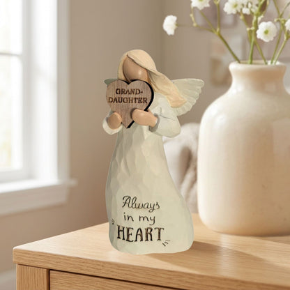 Granddaughter Always In My Heart Guardian Angel Figurine Keepsake Gift
