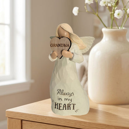 Grandma Always In My Heart Guardian Angel Figurine Sentimental Keepsake Gift