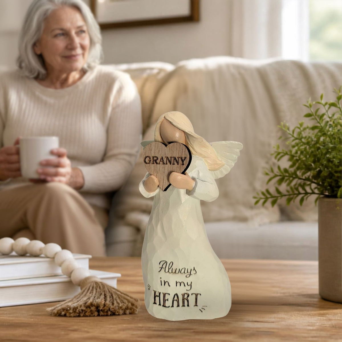 Granny Always In My Heart Guardian Angel Figurine Sentimental Keepsake Gift