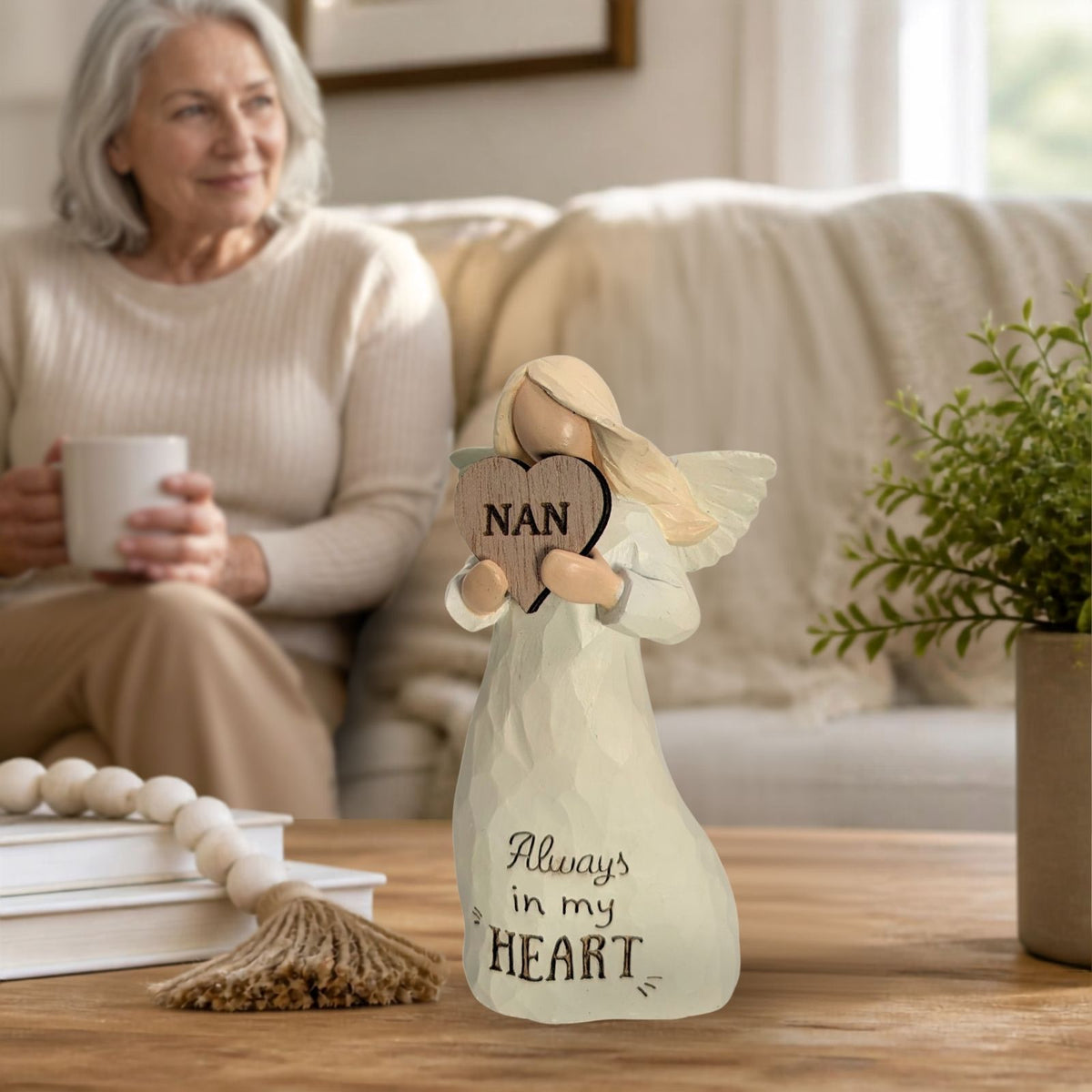 Nan Always In My Heart Guardian Angel Figurine Sentimental Keepsake Gift