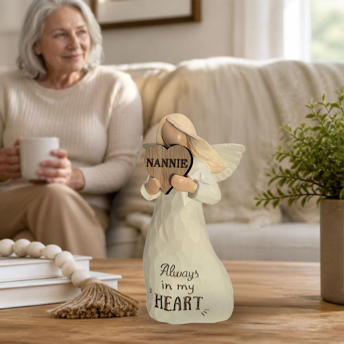Nannie Always In My Heart Guardian Angel Figurine Sentimental Keepsake Gift