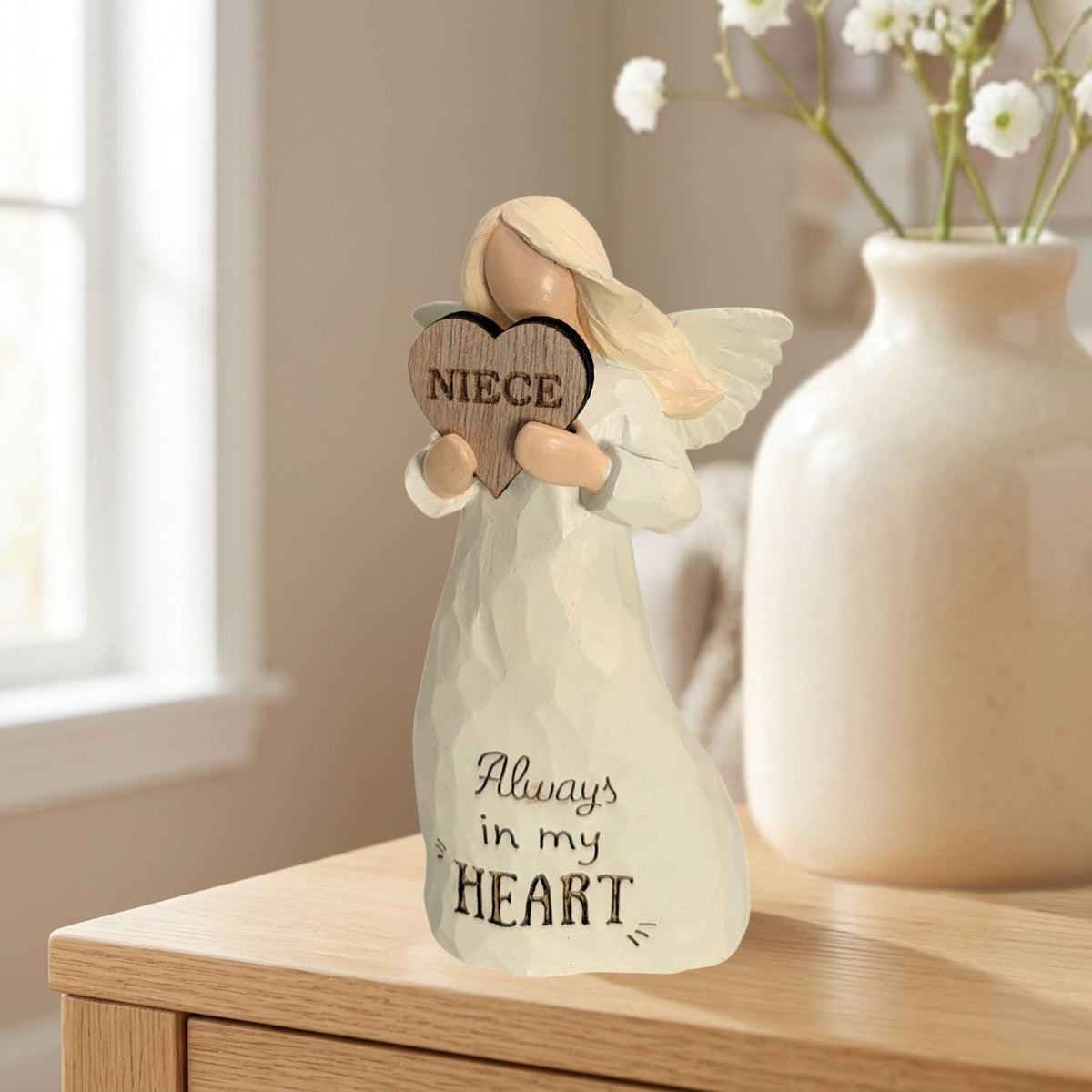 Niece Always In My Heart Guardian Angel Figurine Sentimental Keepsake Gift
