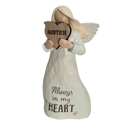 Sister Always In My Heart Guardian Angel Figurine Sentimental Keepsake Gift