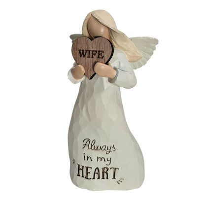 Wife Always In My Heart Guardian Angel Figurine Sentimental Keepsake Gift