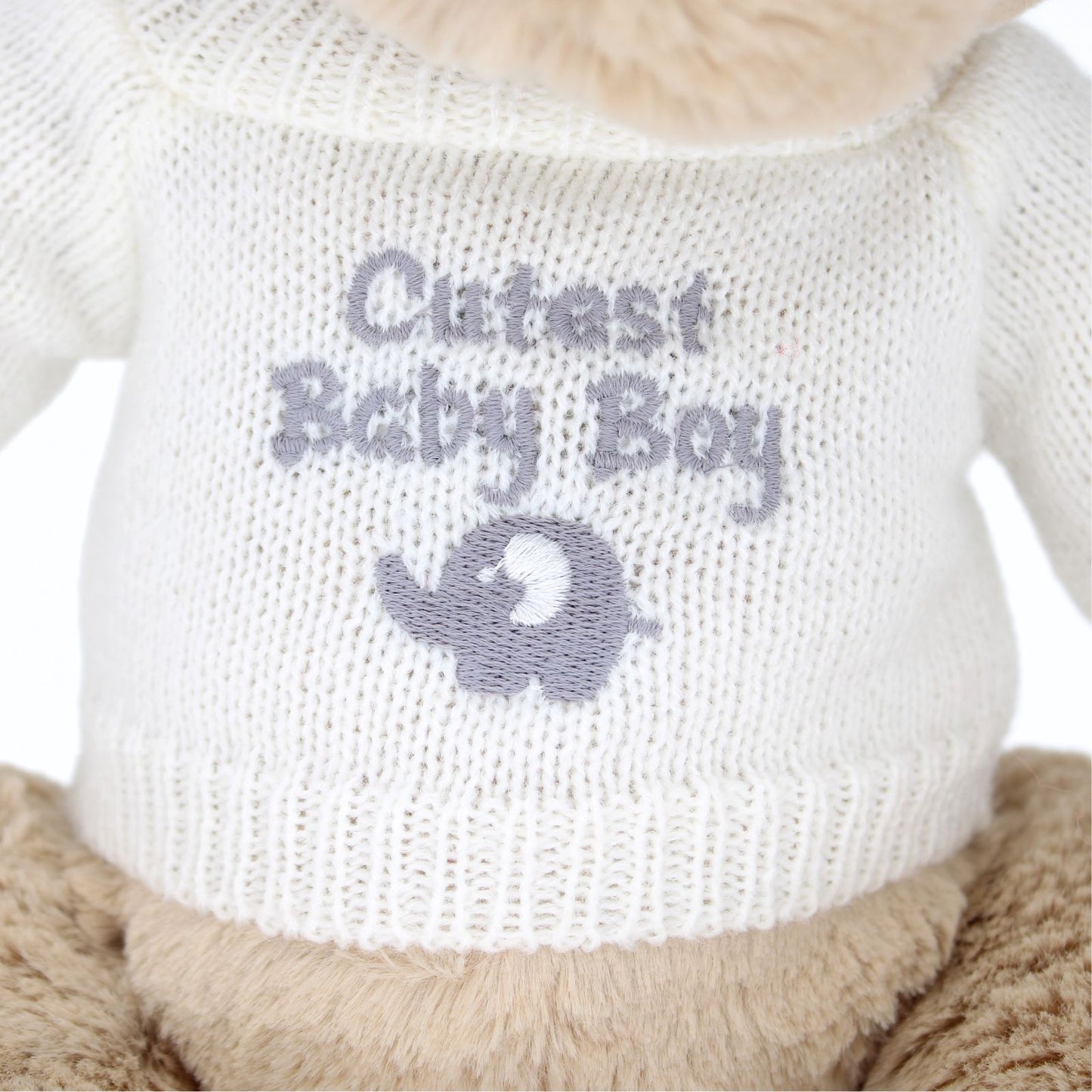 LK Bear Cutest Baby Boy Soft Teddy Wearing Knitted Jumper Plush Keepsake Gift