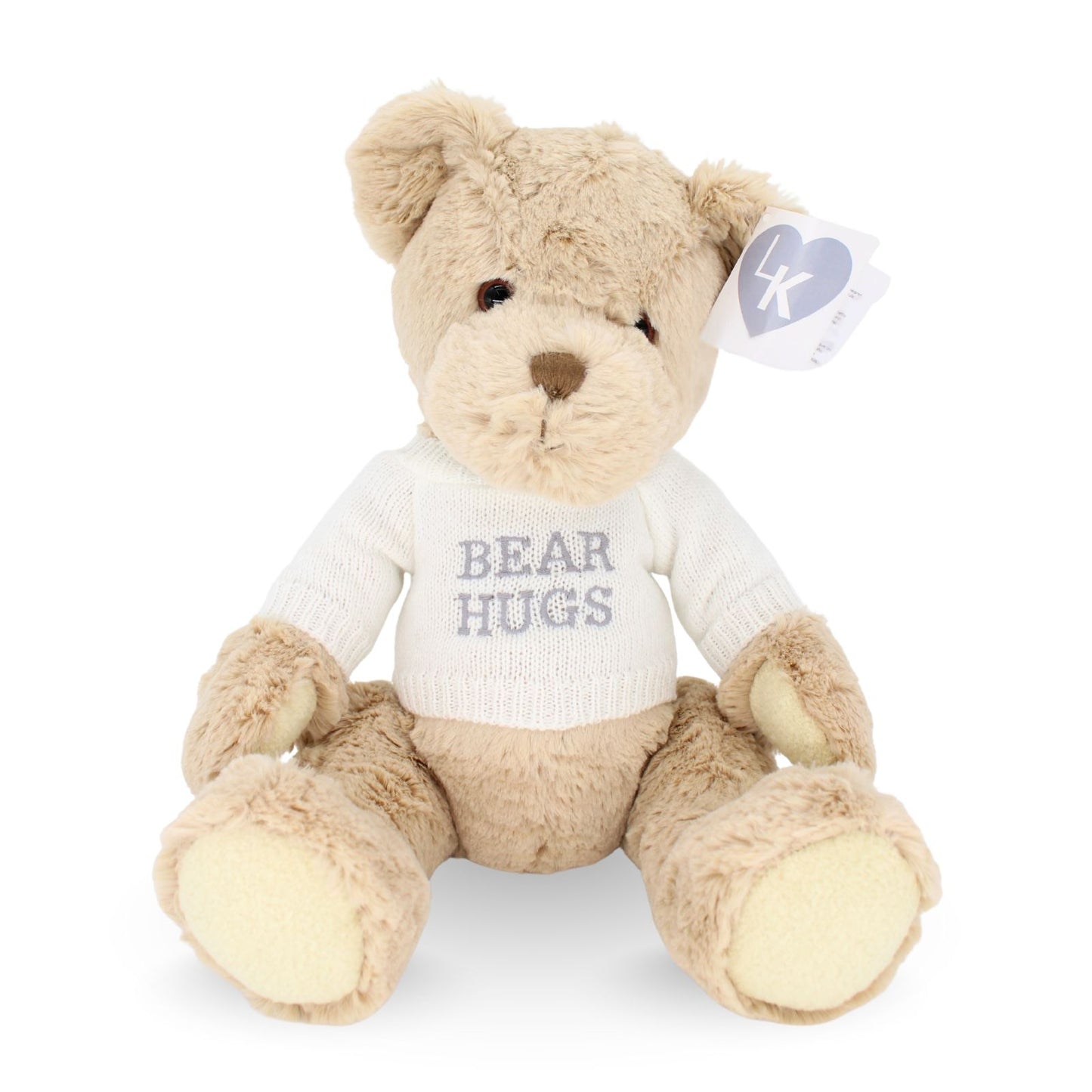 LK Bear Bear Hugs Soft Teddy Wearing Knitted Jumper Plush Keepsake Gift