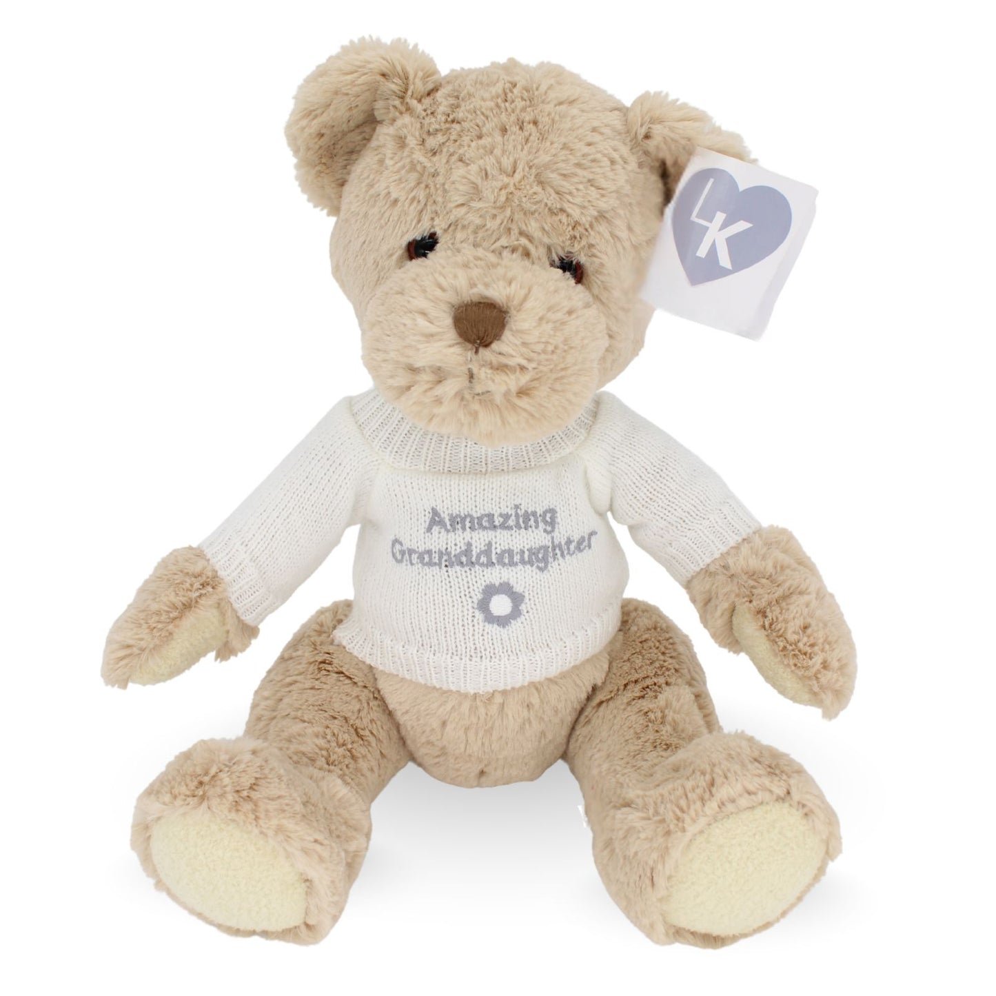 LK Bear Amazing Granddaughter Teddy Wearing Knitted Jumper Plush Keepsake Gift