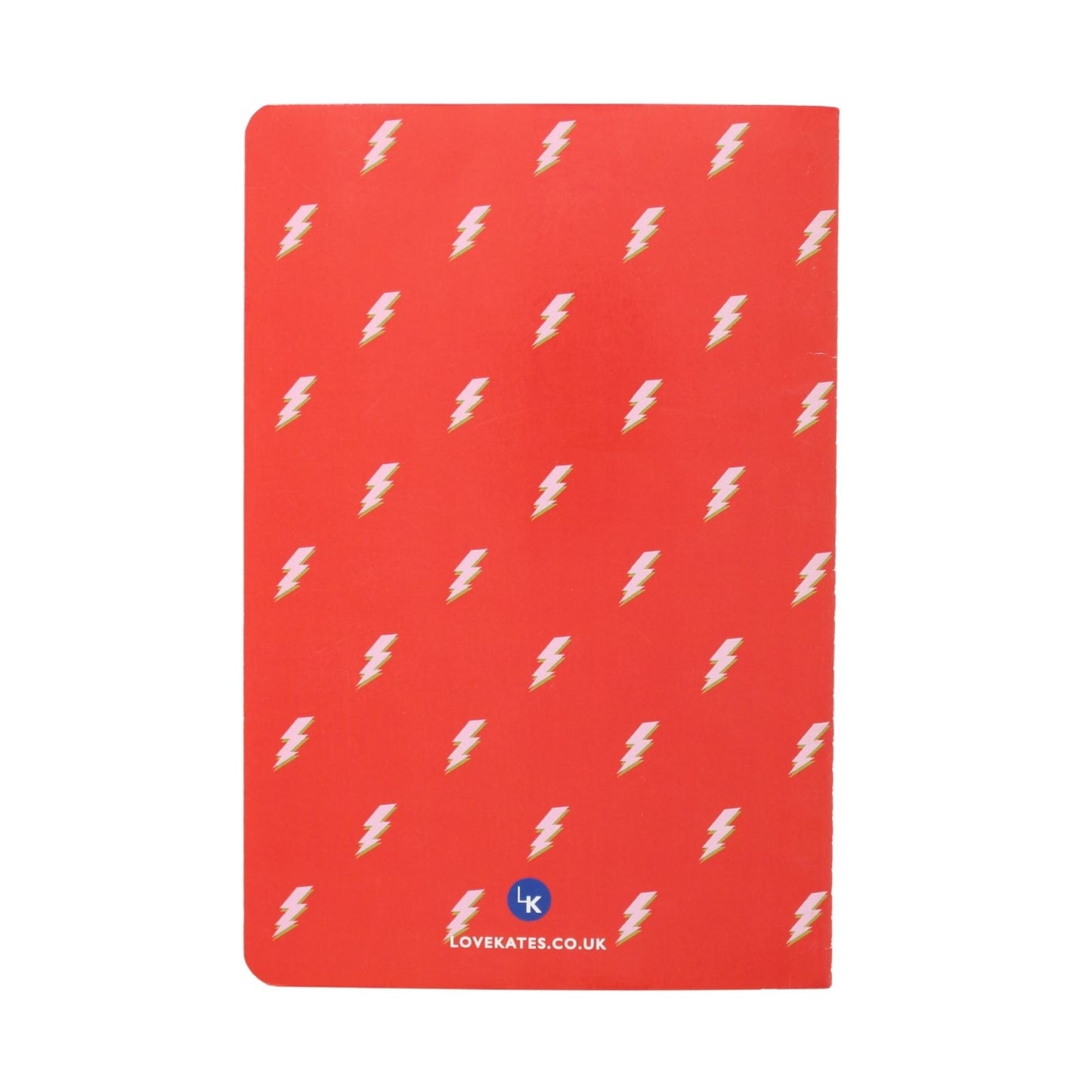 LK Red Lightning Bolt Softcover Lined A5 Notebook Fun Stationery Notes Gift