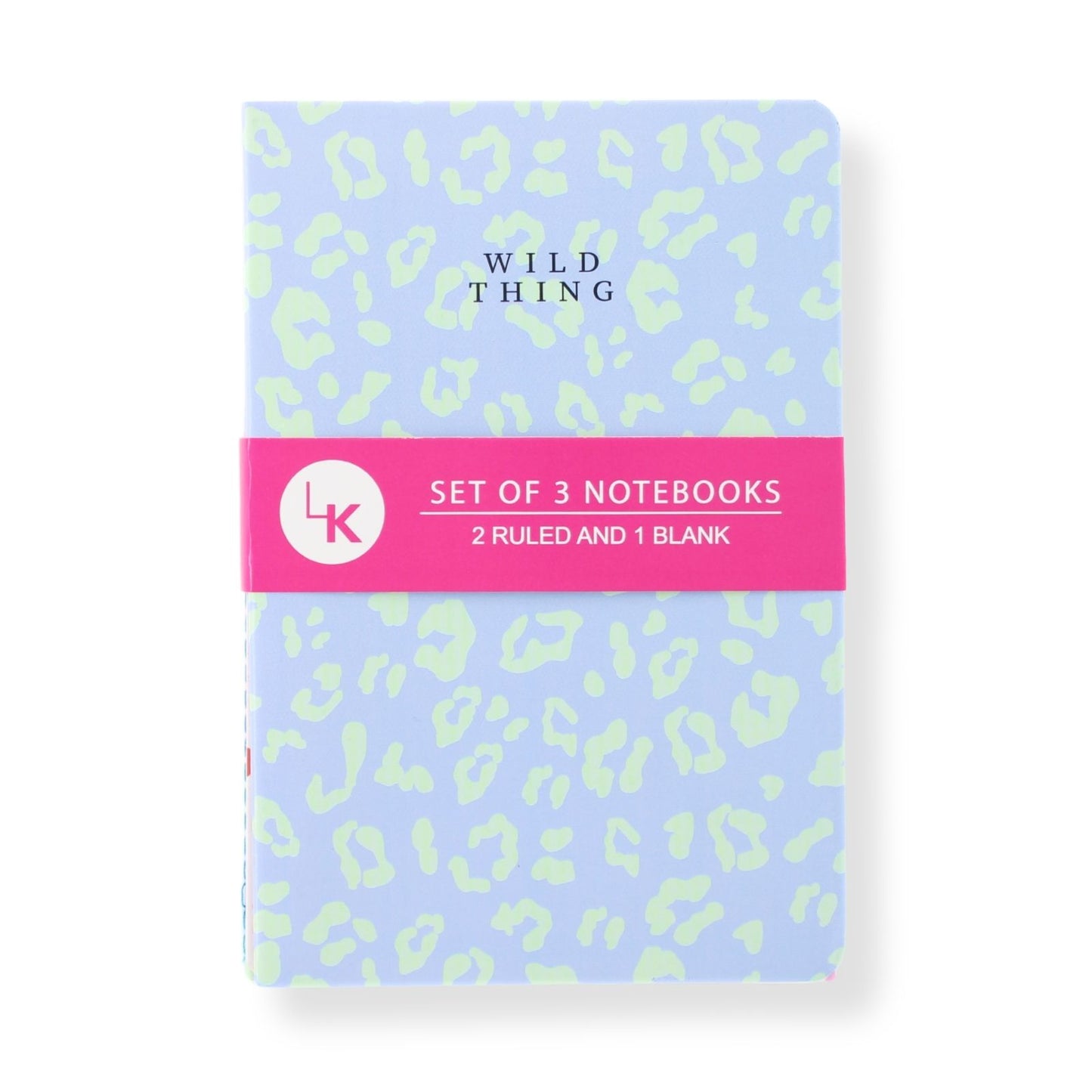 LK Wild Thing Cats Set Of 3 A5 Notebooks 2 Ruled 1 Blank In Assorted Designs