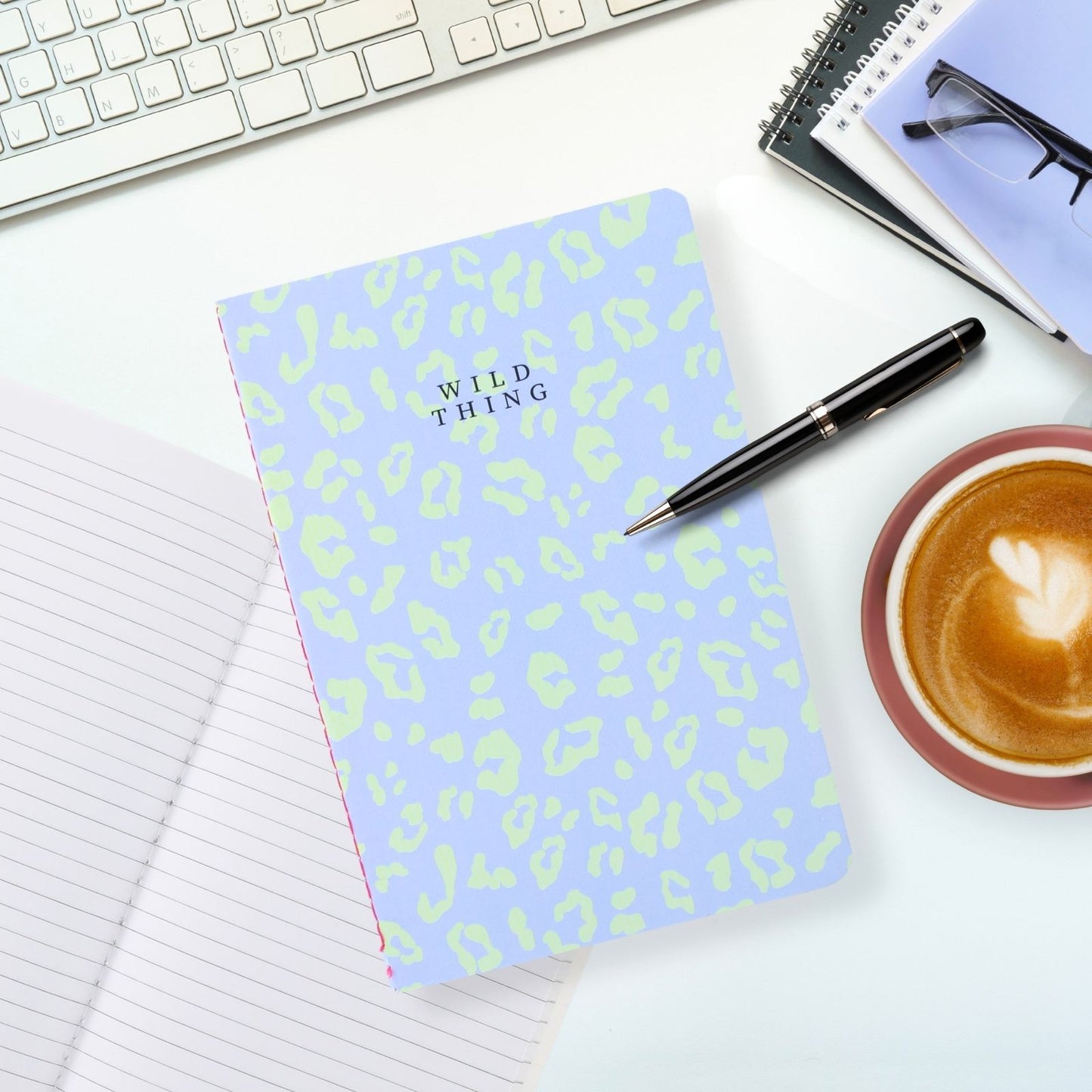 LK Leopard Print 'Wild Thing' Softcover Lined A5 Notebook Fun Stationery Gift