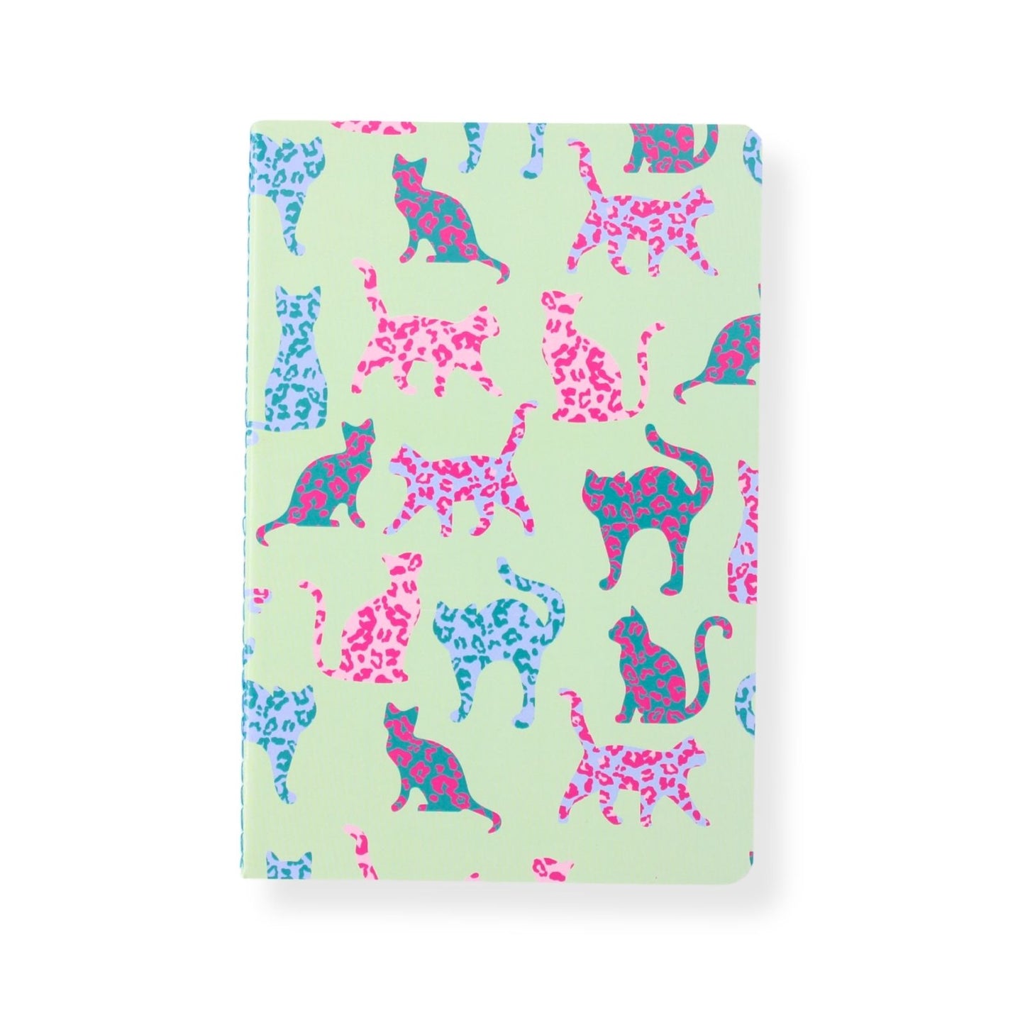 LK Cats In Leopard Print Softcover Lined A5 Notebook Fun Stationery Notes Gift