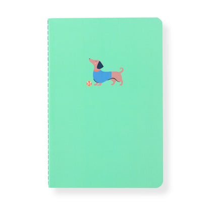 LK Dachshund Sausage Dog Softcover Blank A5 Notebook Fun Stationery Notes Gift
