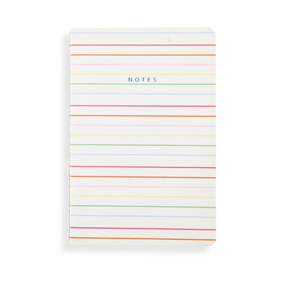 LK Rainbow 'NOTES' Softcover Lined A5 Notebook Fun Stationery Notes Gift