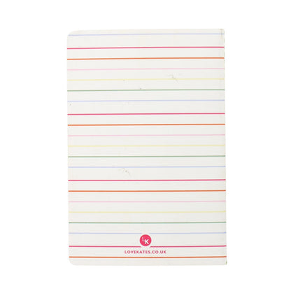 LK Rainbow 'NOTES' Softcover Lined A5 Notebook Fun Stationery Notes Gift