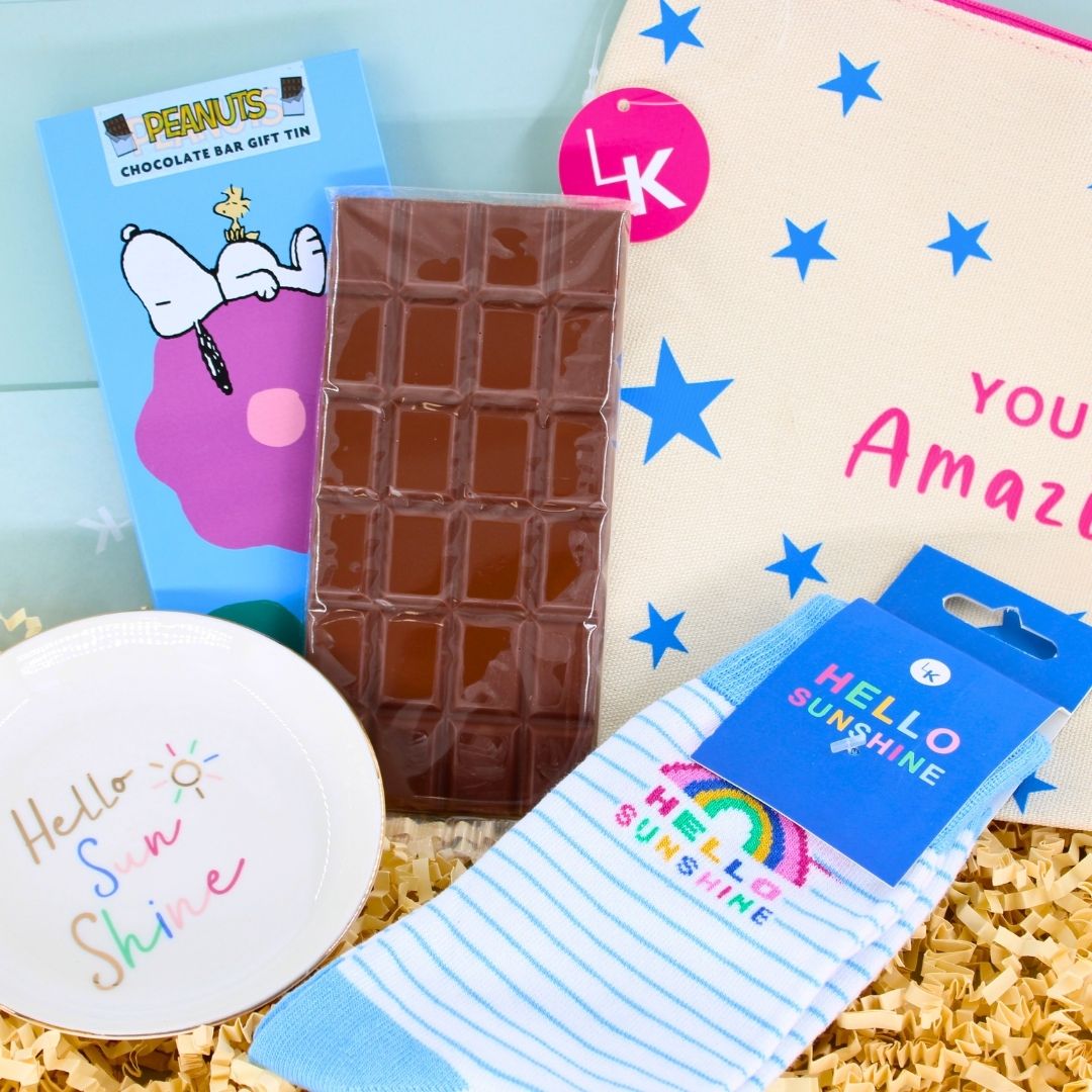 POSTED! Hello Sunshine Letterbox Gift For Her With Snoopy Chocolate Tin & Treats