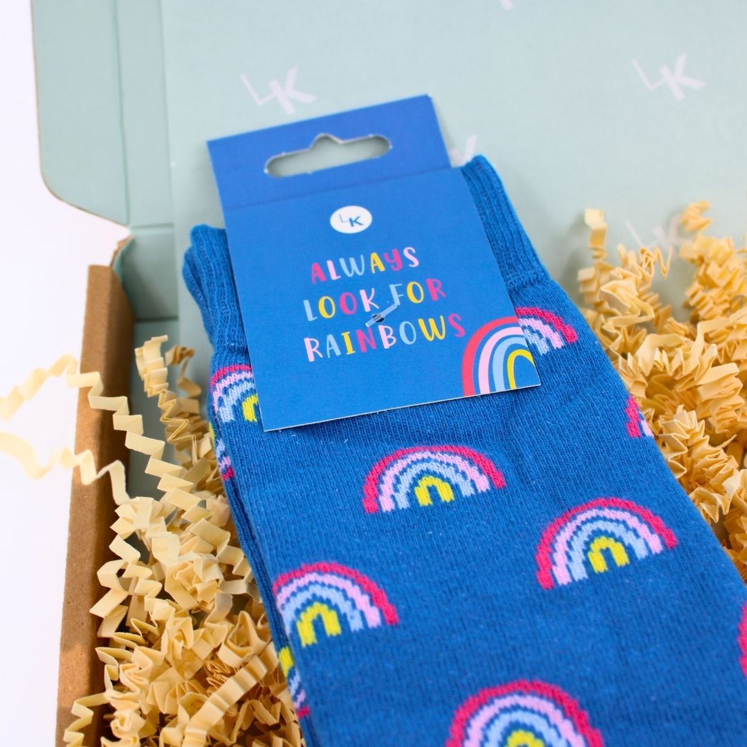 POSTED! Bee Happy Letterbox Gift For Her Feel Good Socks & Pamper Treats