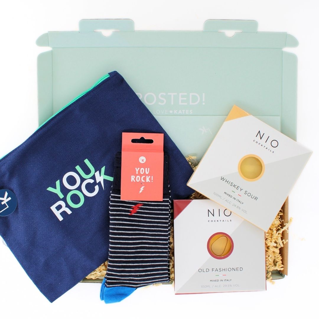 POSTED! Cheers To You Letterbox Gift For Him Includes NIO Cocktails & Treats