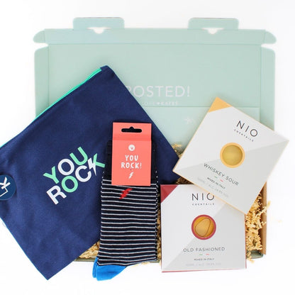 POSTED! Cheers To You Letterbox Gift For Him Includes NIO Cocktails & Treats
