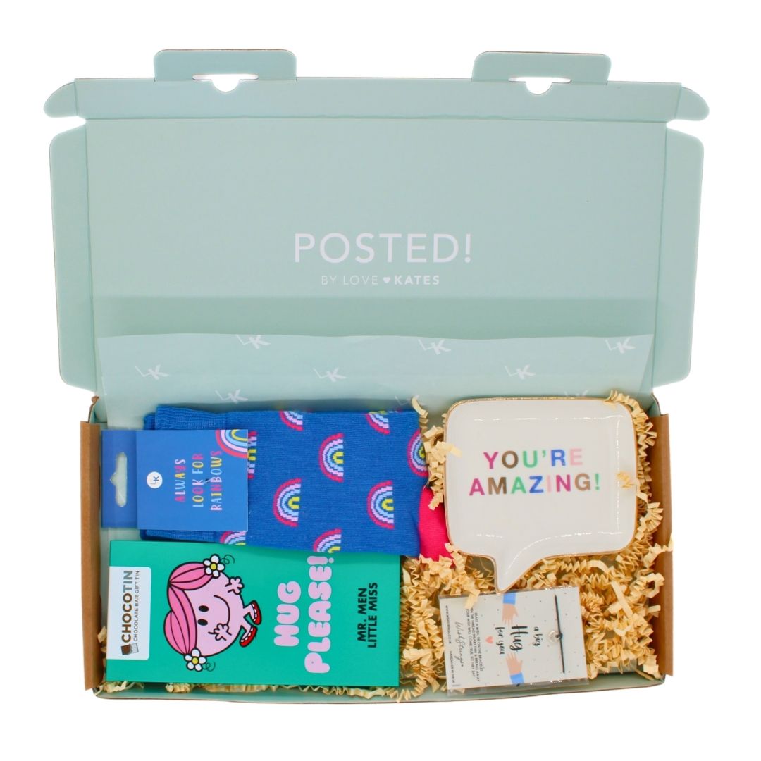 POSTED! A Hug In A Box Letterbox Gift For Her With Little Miss Hug Chocolate Tin