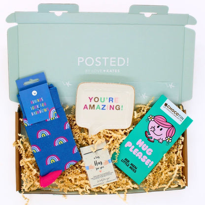 POSTED! A Hug In A Box Letterbox Gift For Her With Little Miss Hug Chocolate Tin