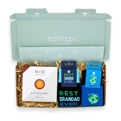 POSTED! Grandad Cheers To You Letterbox Gift Includes NIO Cocktails & Socks