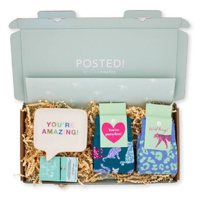 POSTED! You're Purrfect Letterbox Gift For Her Cat Lover Socks & Pamper Treats