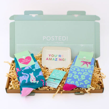 POSTED! You're Purrfect Letterbox Gift For Her Cat Lover Socks & Pamper Treats