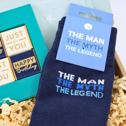 POSTED! Birthday Legend Letterbox Gift Includes Pop Up Treat Tray Card For Him