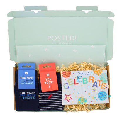 POSTED! His Birthday Celebration Letterbox Gift Includes Pop Up Treat Tray Card