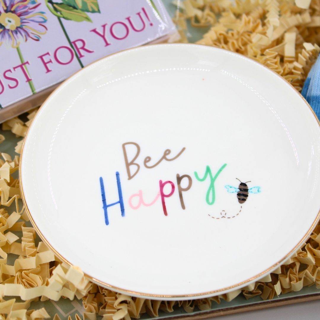 POSTED! Bee Happy Birthday Letterbox Gift Includes Pop Up Floral Treat Tray Card