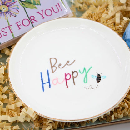POSTED! Bee Happy Birthday Letterbox Gift Includes Pop Up Floral Treat Tray Card