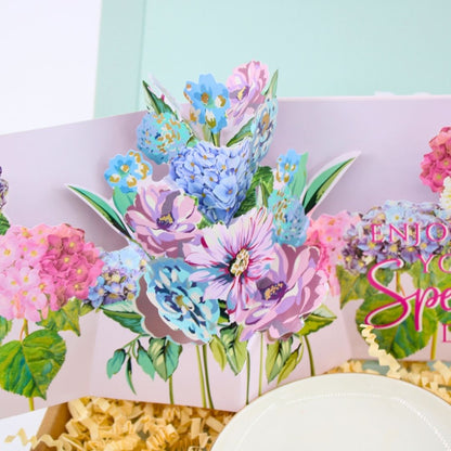 POSTED! Bee Happy Birthday Letterbox Gift Includes Pop Up Floral Treat Tray Card