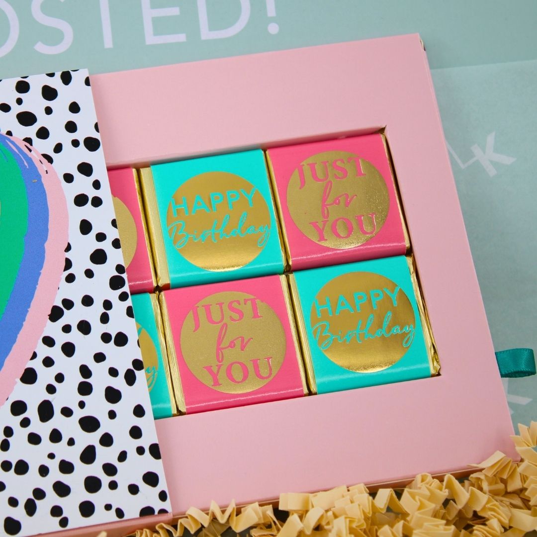 POSTED! Friend Birthday Letterbox Gift Includes Pop Up Birthday Treat Tray Card