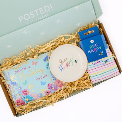 POSTED! For Her Butterfly Birthday Letterbox Gift Includes Pop Up Treat Tray Card