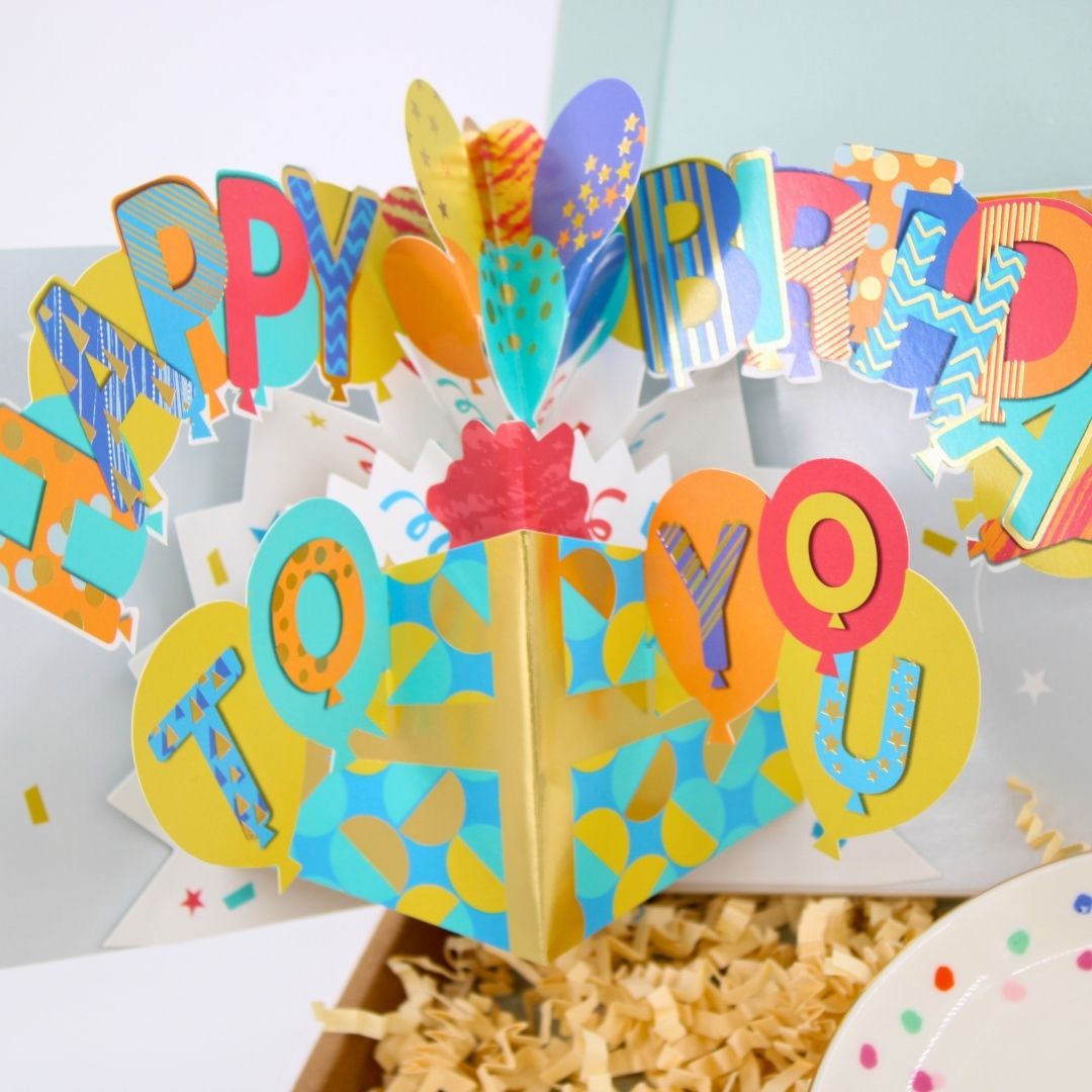 POSTED! Pawsome Birthday Letterbox Gift For Her Includes Pop Up Treat Tray Card