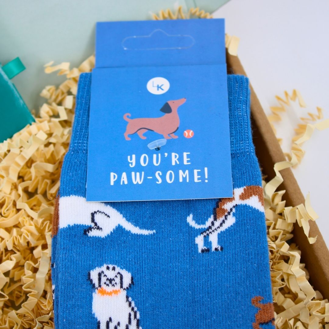 POSTED! Pawsome Birthday Letterbox Gift For Her Includes Pop Up Treat Tray Card