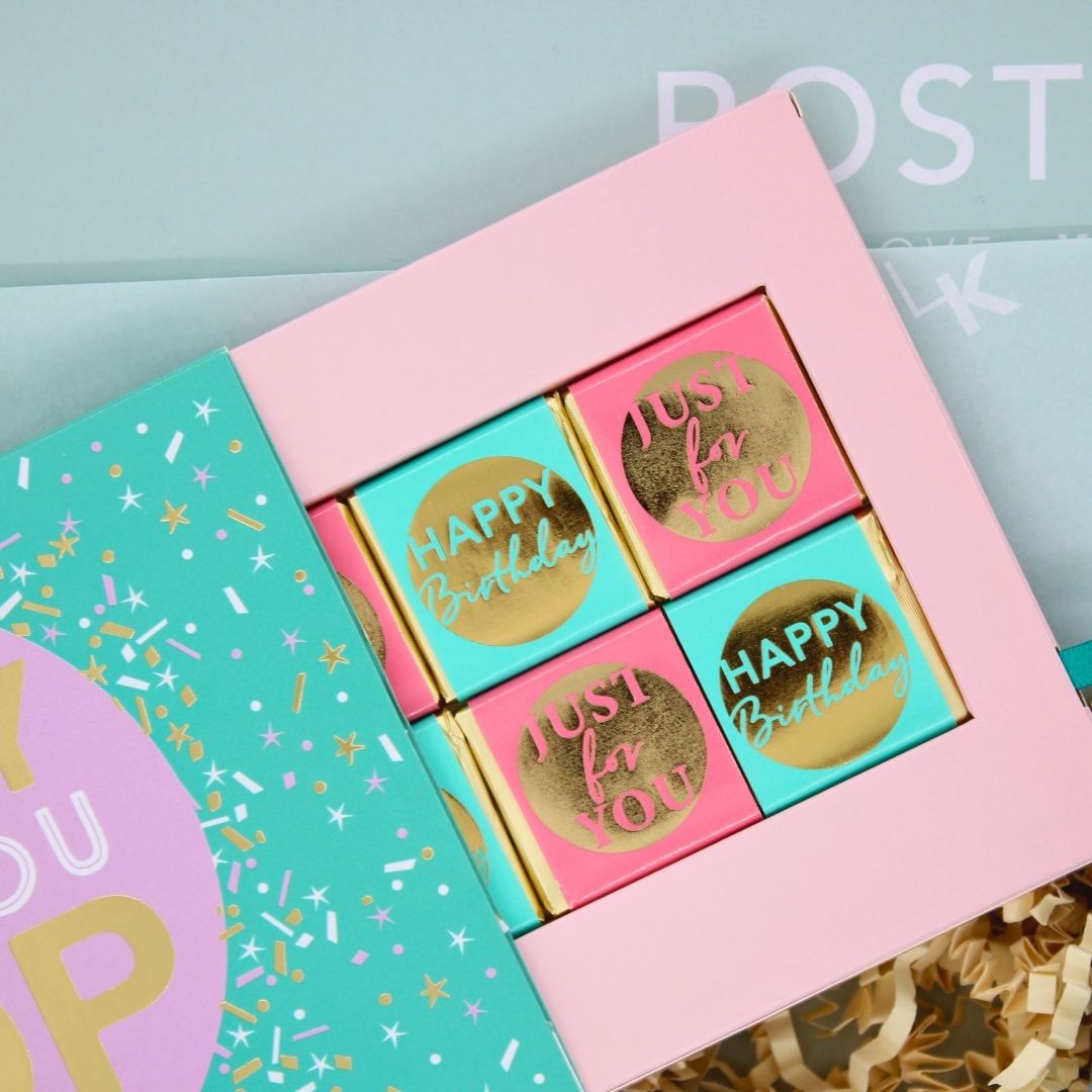 POSTED! Purrfect Birthday Letterbox Gift For Her Includes Pop Up Treat Tray Card