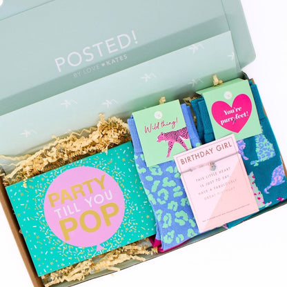 POSTED! Purrfect Birthday Letterbox Gift For Her Includes Pop Up Treat Tray Card