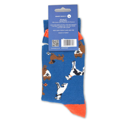 Snazzy Socks Dogs You're Paw-Some! Ladies Socks Size 4-7 Novelty Sock Gift