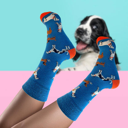 Snazzy Socks Dogs You're Paw-Some! Ladies Socks Size 4-7 Novelty Sock Gift