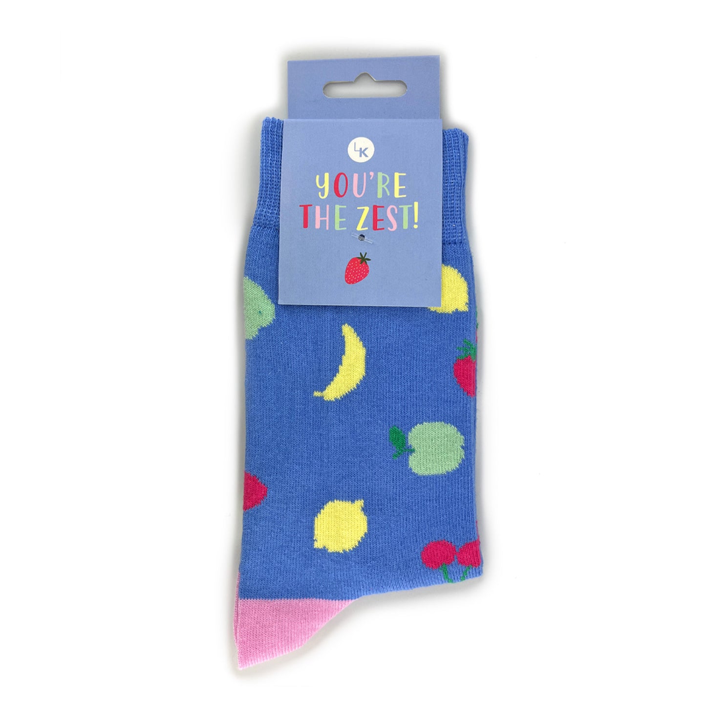 Snazzy Socks You're The Zest! Fruity Ladies Socks Size 4-7 Novelty Sock Gift